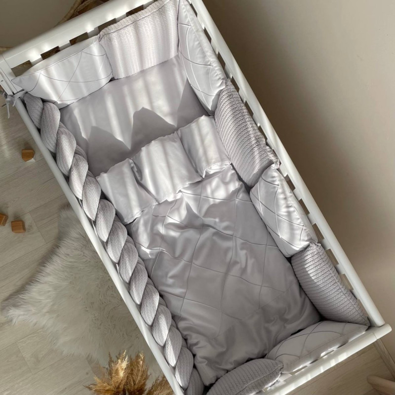 Постільна білизна Msonya Комплект Подушки; коса унісекс тканина Косичка сірий стандарт, овал 60х120, 70х120