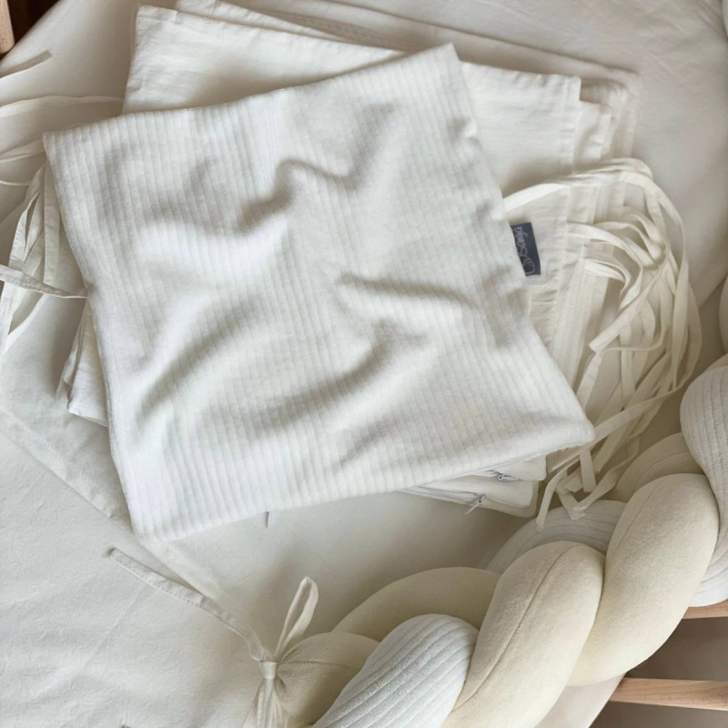 Постільна білизна Msonya Комплект Подушки; коса унісекс велюр-рубчик молочний стандарт, овал 60х120, 70х120