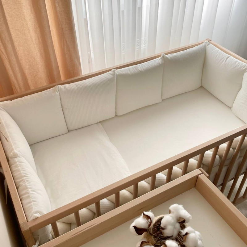 Постільна білизна Msonya Комплект Подушки; коса унісекс велюр-рубчик молочний стандарт, овал 60х120, 70х120