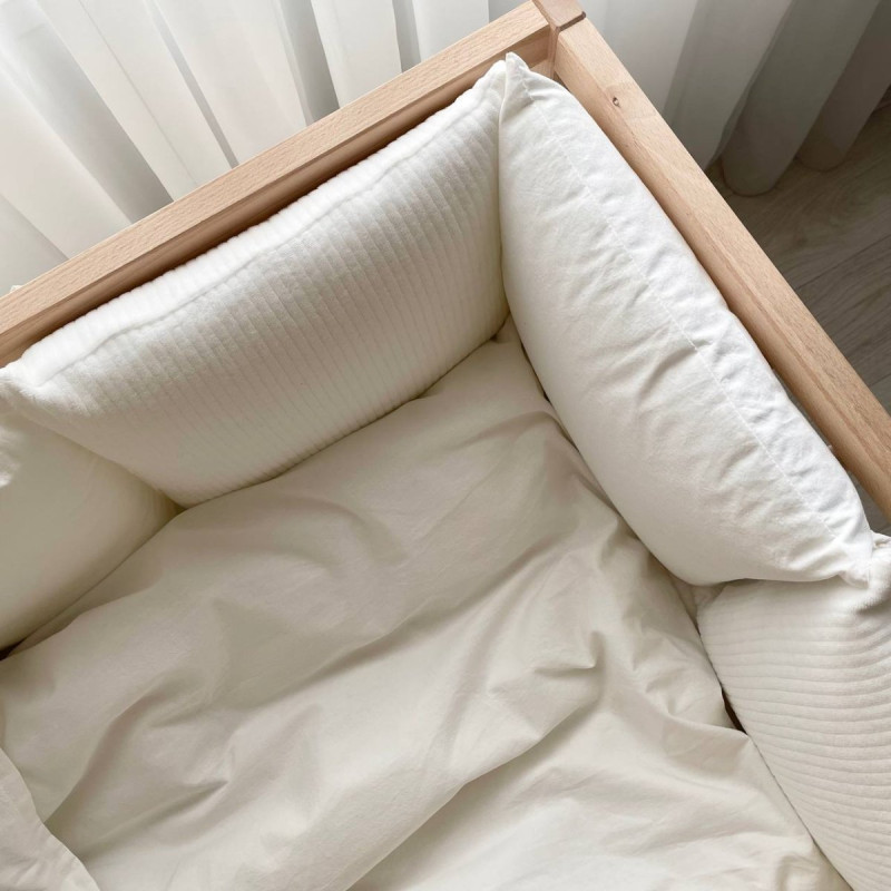 Постільна білизна Msonya Комплект Подушки; коса унісекс велюр-рубчик молочний стандарт, овал 60х120, 70х120