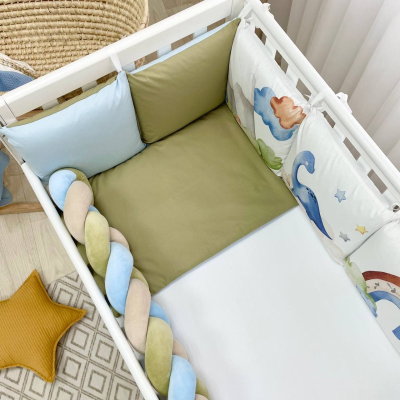 Постільна білизна Msonya Комплект Подушки; коса унісекс з друком на тканині Олива стандарт, овал 60х120, 70х120