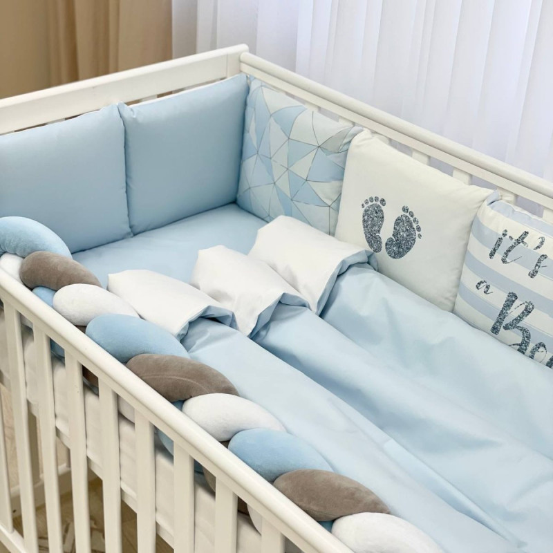 Постільна білизна Msonya Комплект Подушки; коса хлопець з друком на тканині блакитний стандарт, овал 60х120, 70х120 0239248