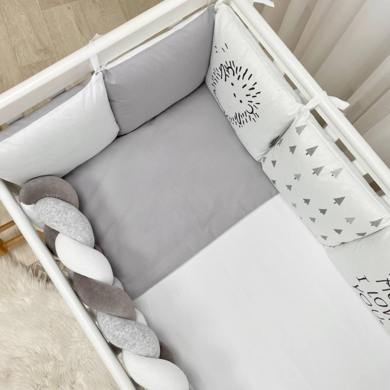 Постільна білизна Msonya Комплект Подушки; коса унісекс з друком на тканині сірий стандарт, овал 60х120, 70х120 0239496