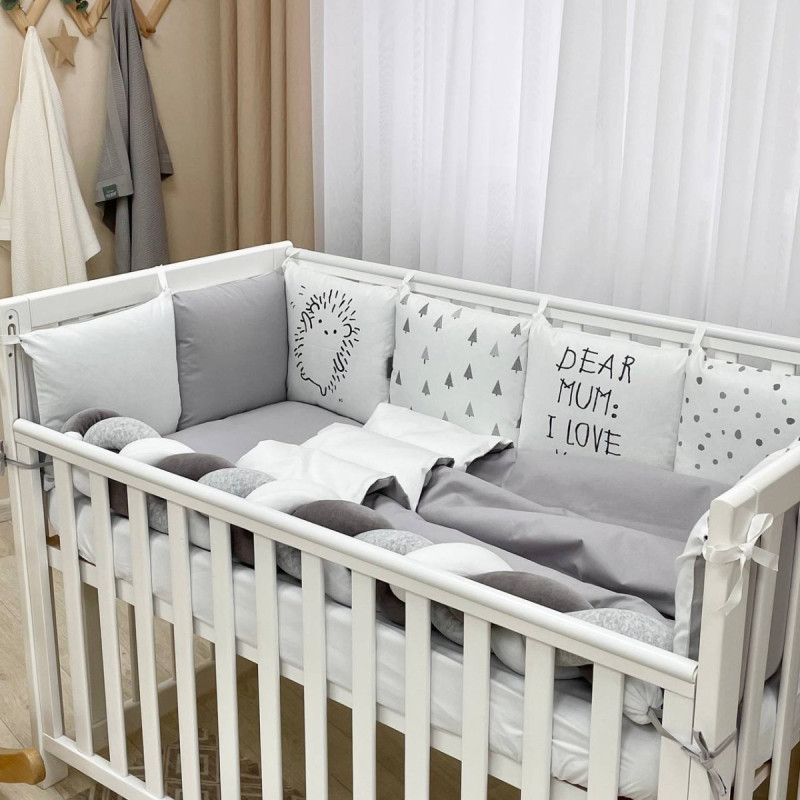 Постільна білизна Msonya Комплект Подушки; коса унісекс з друком на тканині сірий стандарт, овал 60х120, 70х120 0239496