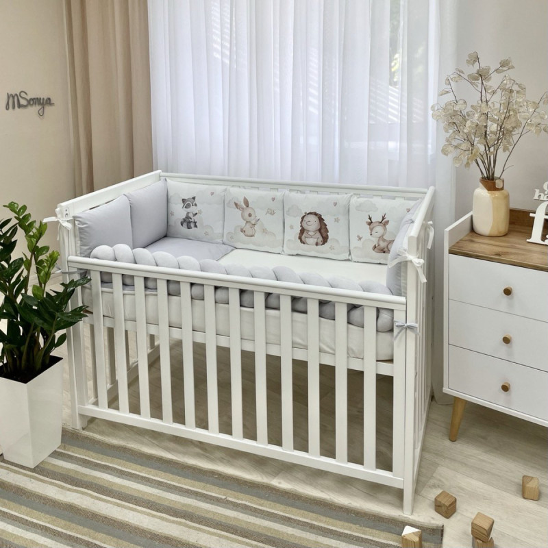 Постільна білизна Msonya Комплект Подушки; коса унісекс з друком на тканині сірий стандарт, овал 60х120, 70х120 023954