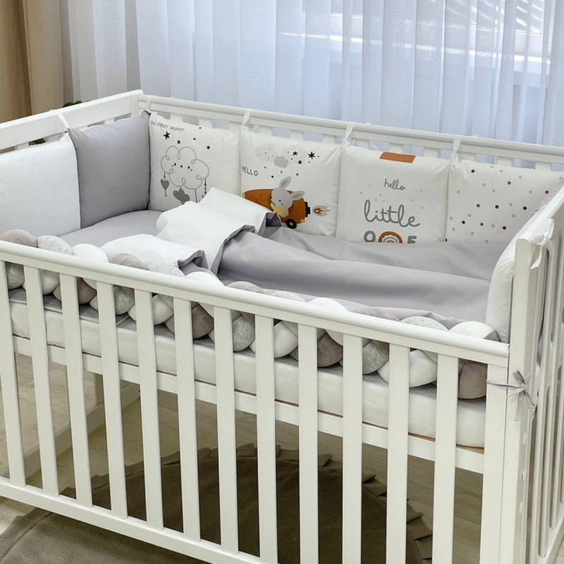 Постільна білизна Msonya Комплект Подушки; коса унісекс з друком на тканині сірий стандарт, овал 60х120, 70х120 0239639