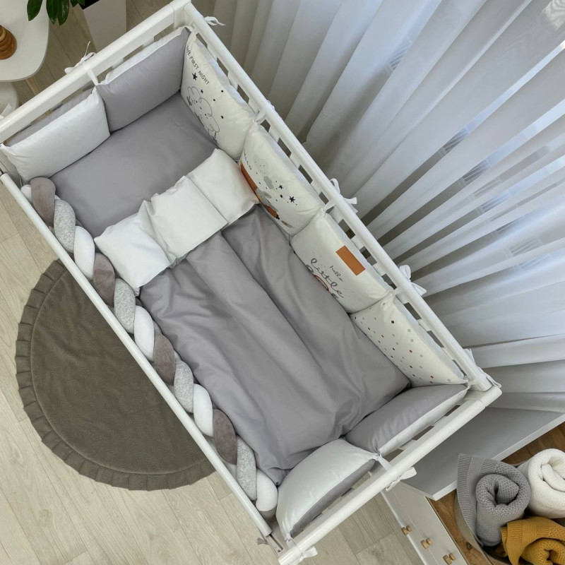 Постільна білизна Msonya Комплект Подушки; коса унісекс з друком на тканині сірий стандарт, овал 60х120, 70х120 0239639