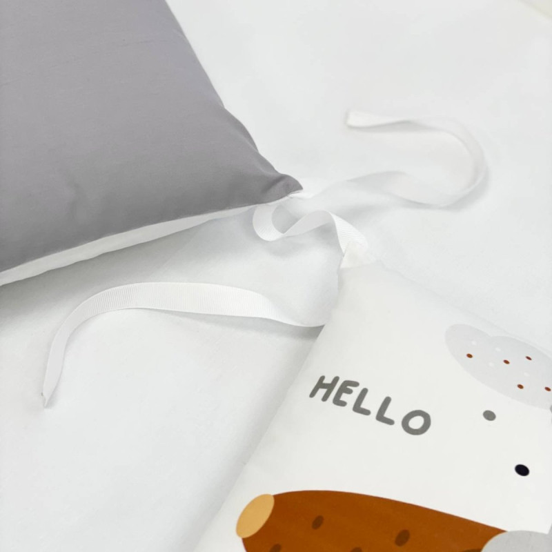 Постільна білизна Msonya Комплект Подушки; коса унісекс з друком на тканині сірий стандарт, овал 60х120, 70х120 0239639