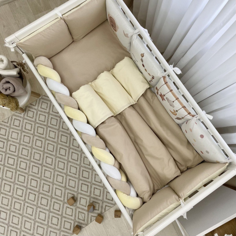 Постільна білизна Msonya Комплект Подушки; коса унісекс з друком на тканині бежевий стандарт, овал 60х120, 70х120 0239672