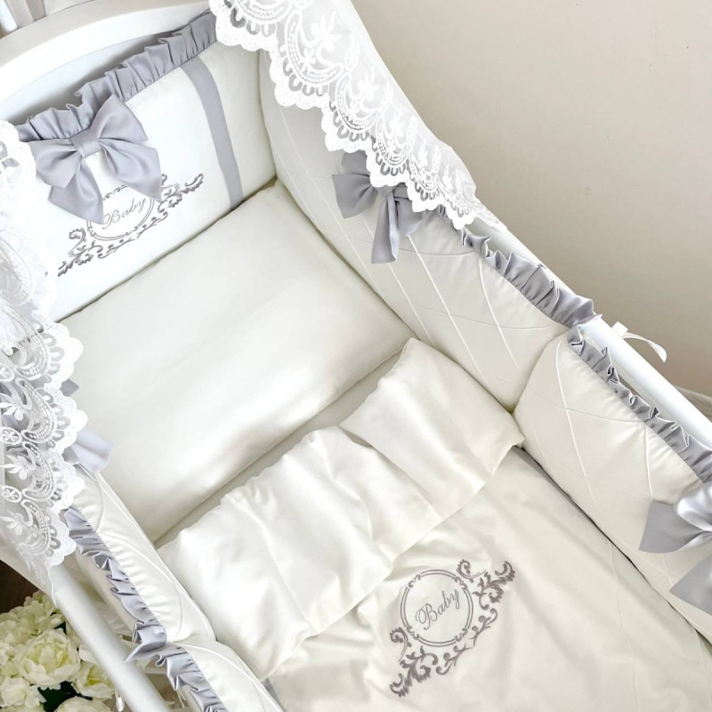 Постільна білизна Msonya Belissimo світлий сірий