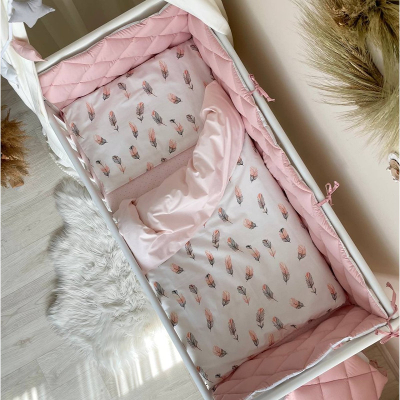 Постільна білизна Msonya Комплект стьобаний бортик дівчина стьобаний бортик пудра Стандарт 60х120