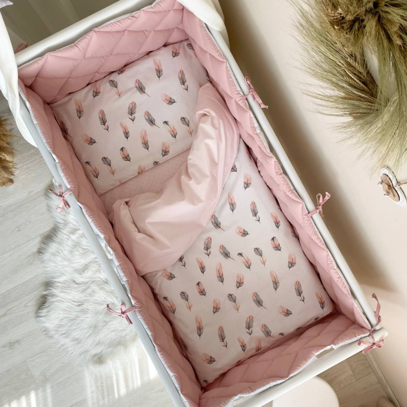 Постільна білизна Msonya Комплект стьобаний бортик дівчина стьобаний бортик пудра Стандарт 60х120