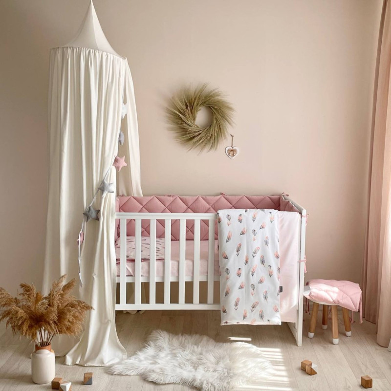 Постільна білизна Msonya Комплект стьобаний бортик дівчина стьобаний бортик пудра Стандарт 60х120