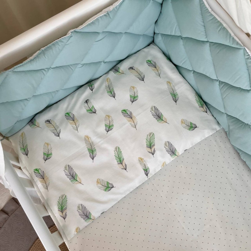 Постільна білизна Msonya Комплект стьобаний бортик унісекс з малюнком мята Стандарт 60х120 0291405