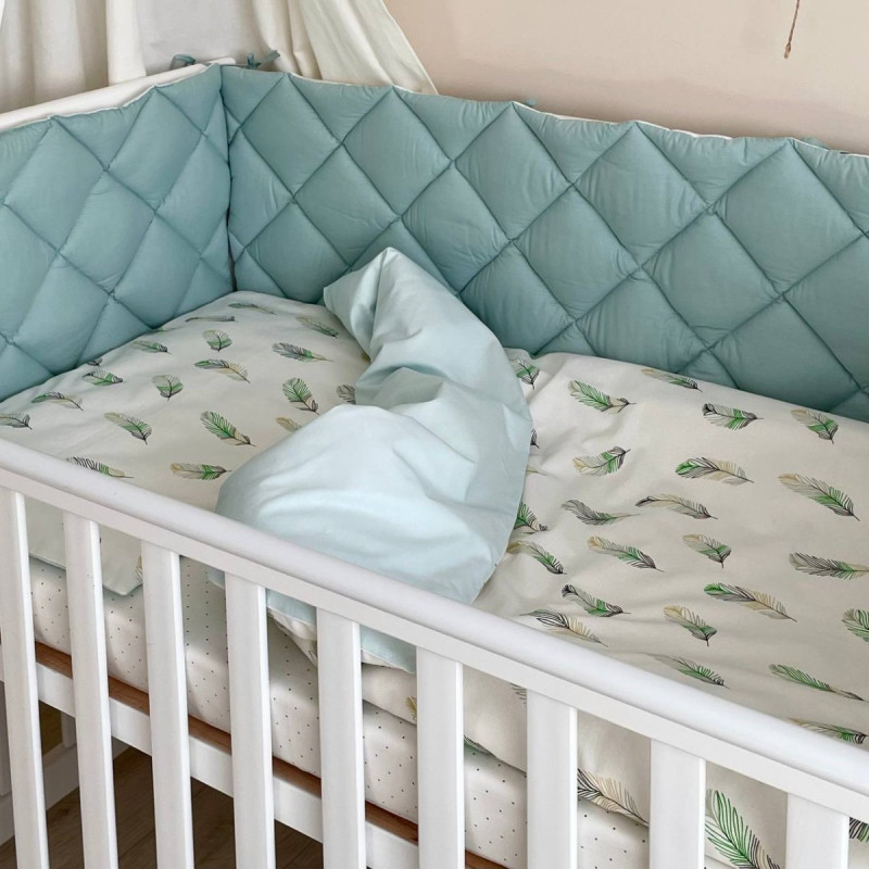 Постільна білизна Msonya Комплект стьобаний бортик унісекс з малюнком мята Стандарт 60х120 0291405