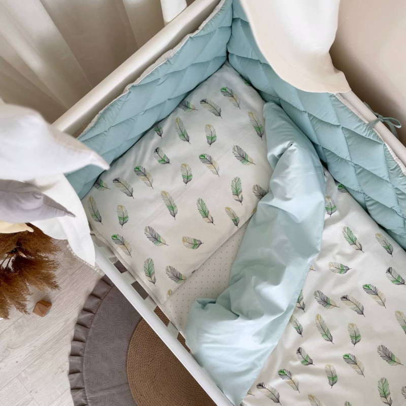 Постільна білизна Msonya Комплект стьобаний бортик унісекс з малюнком мята Стандарт 60х120 0291405