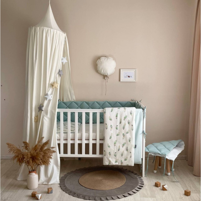 Постільна білизна Msonya Комплект стьобаний бортик унісекс з малюнком мята Стандарт 60х120 0291405