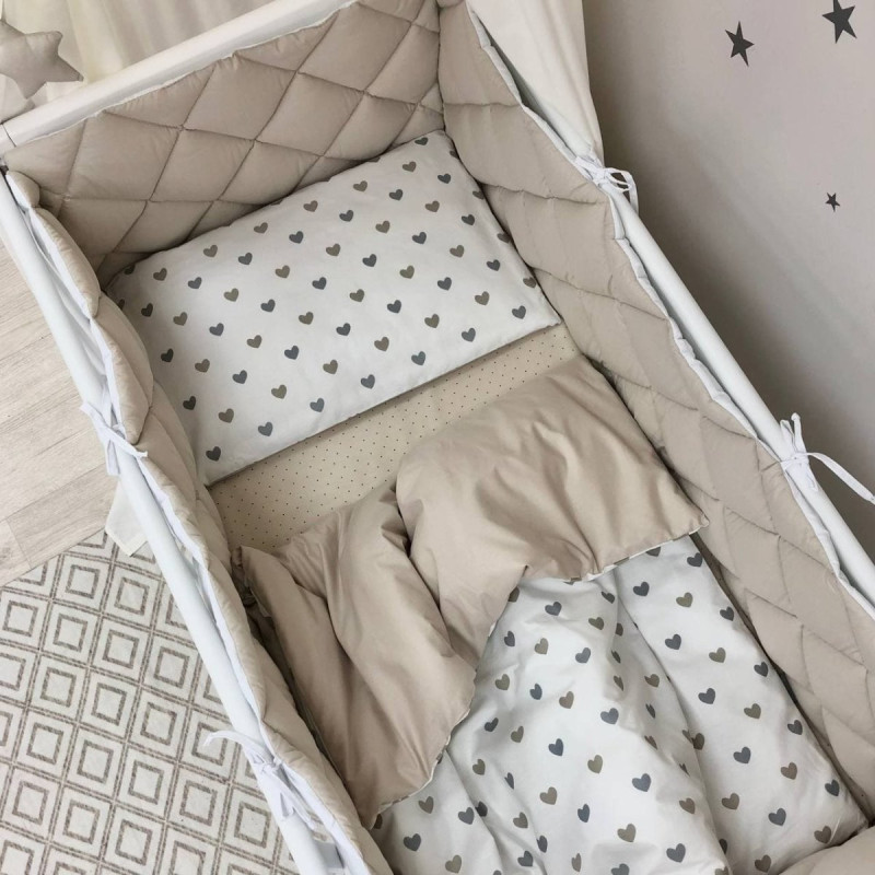 Постільна білизна Msonya Комплект стьобаний бортик дівчина стьобаний бортик бежевий Стандарт 60х120