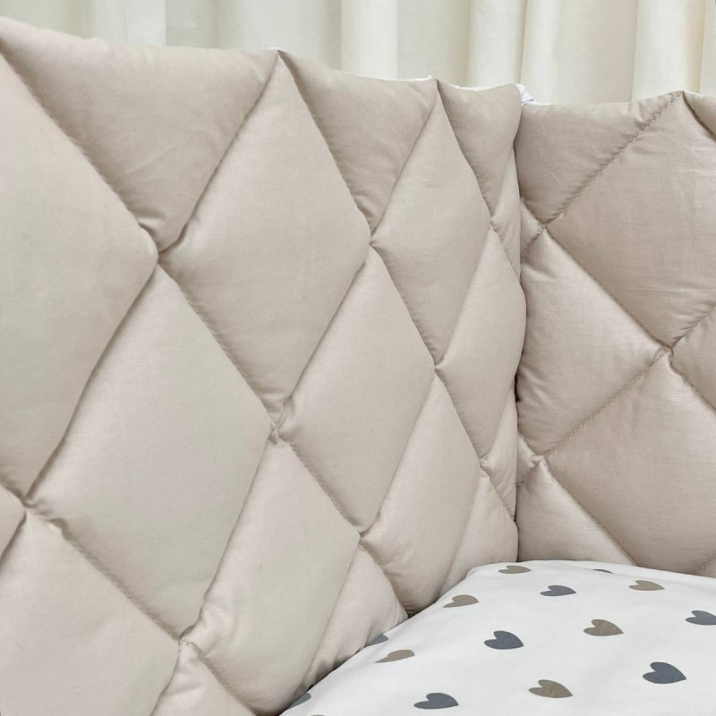 Постільна білизна Msonya Комплект стьобаний бортик дівчина стьобаний бортик бежевий Стандарт 60х120