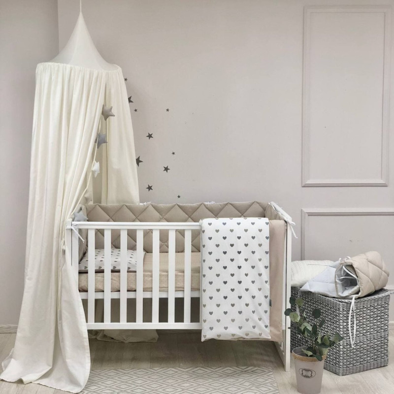 Постільна білизна Msonya Комплект стьобаний бортик дівчина стьобаний бортик бежевий Стандарт 60х120