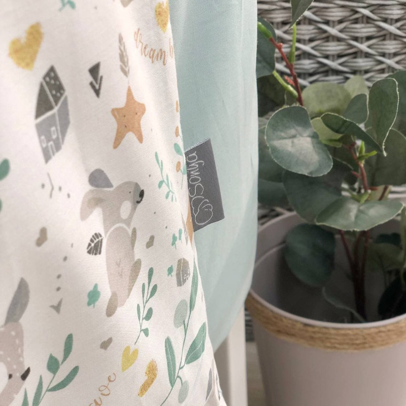 Постільна білизна Msonya Комплект стьобаний бортик унісекс з малюнком мята Стандарт 60х120 0291597