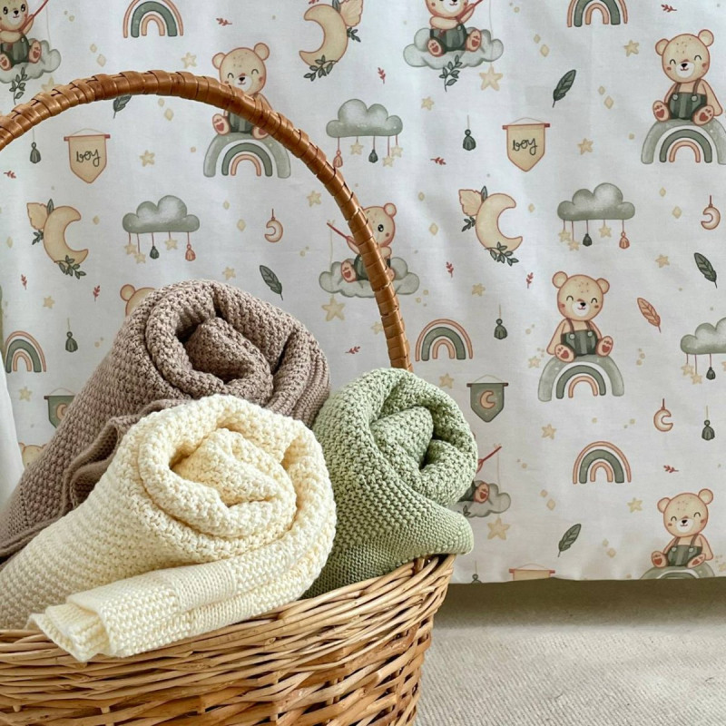 Постільна білизна Msonya Комплект стьобаний бортик хлопець з малюнком Олива Стандарт 60х120