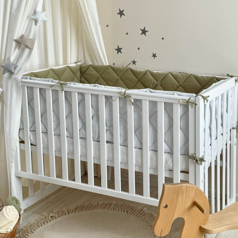 Постільна білизна Msonya Комплект стьобаний бортик хлопець з малюнком Олива Стандарт 60х120