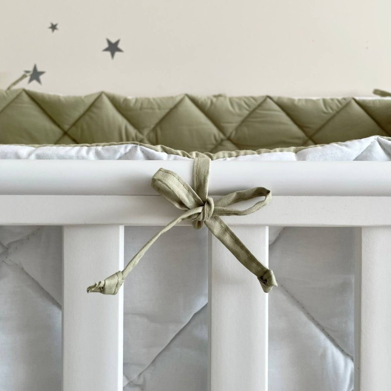 Постільна білизна Msonya Комплект стьобаний бортик хлопець з малюнком Олива Стандарт 60х120