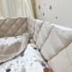 Постільна білизна Msonya Комплект стьобаний бортик унісекс з малюнком бежевий Стандарт 60х120 029189