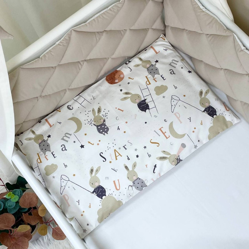 Постільна білизна Msonya Комплект стьобаний бортик унісекс з малюнком бежевий Стандарт 60х120 029189