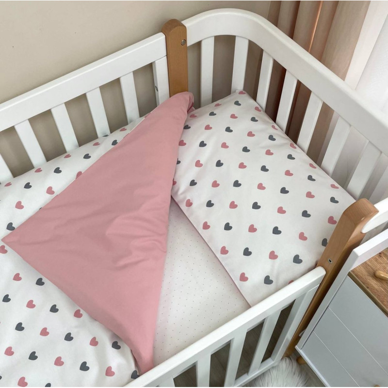 Постільна білизна Msonya Happy night Сердечка пудра