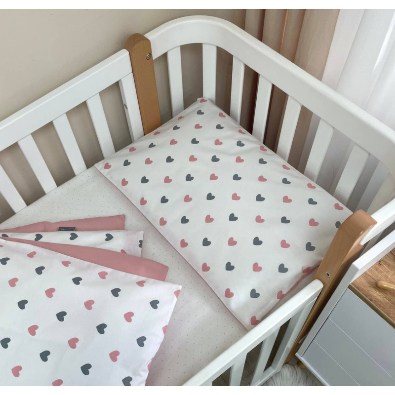 Постільна білизна Msonya Happy night Сердечка пудра