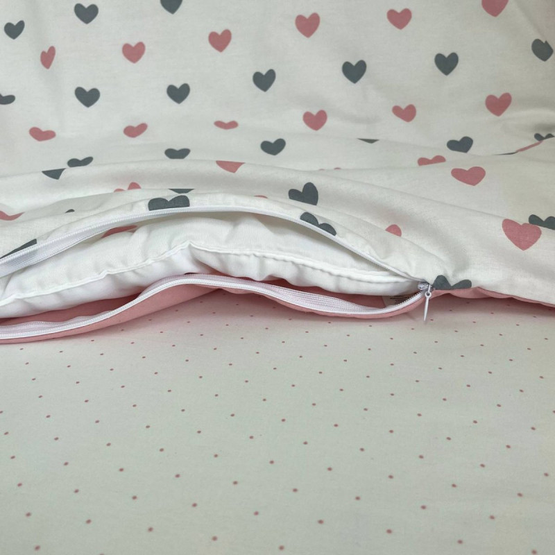 Постільна білизна Msonya Happy night Сердечка пудра