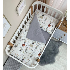 Постільна білизна Msonya Простирадло дівчина з малюнком сірий