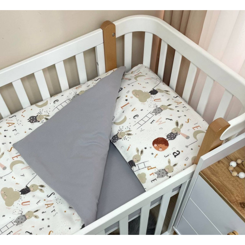 Постільна білизна Msonya Простирадло дівчина з малюнком сірий