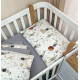 Постільна білизна Msonya Простирадло дівчина з малюнком сірий