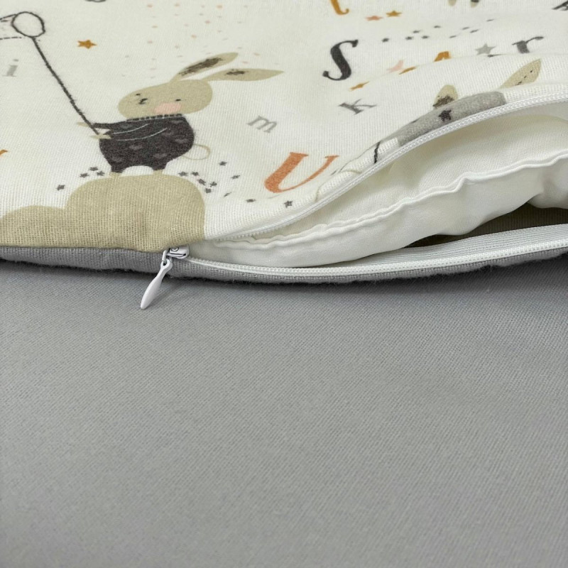 Постільна білизна Msonya Простирадло дівчина з малюнком сірий