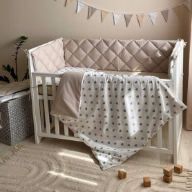 Постільна білизна Msonya Простирадло унісекс з малюнком бежевий 0391541