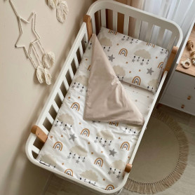 Постільна білизна Msonya Простирадло унісекс з малюнком бежевий 0391636