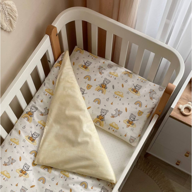 Постільна білизна Msonya Простирадло хлопець з малюнком жовтий