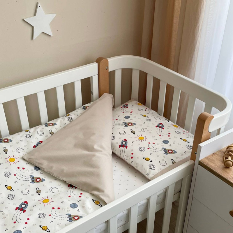 Постільна білизна Msonya Простирадло хлопець з малюнком Капучино