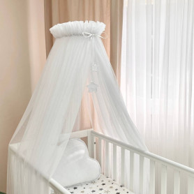 Балдахін Msonya універсальний із зірочками ХL білий