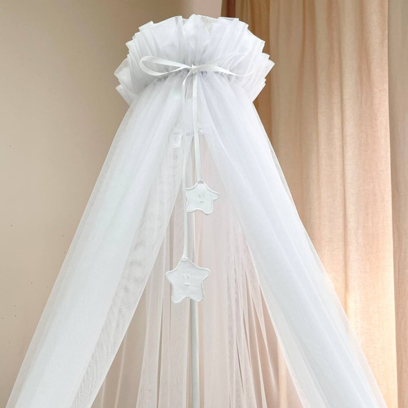 Балдахін Msonya універсальний із зірочками ХL білий