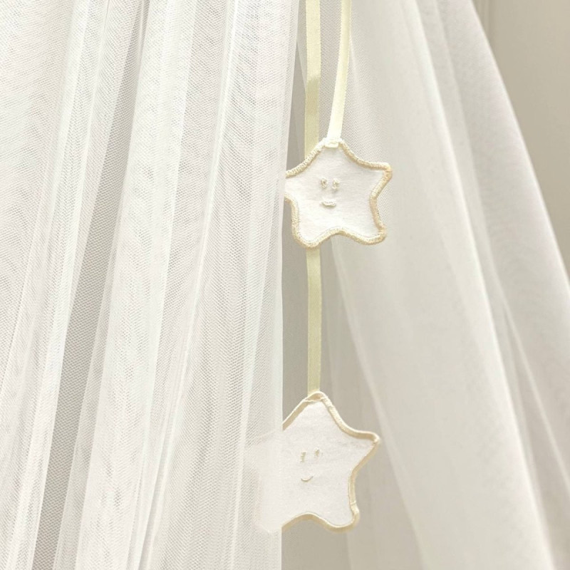 Балдахін Msonya універсальний із зірочками ХL молочний