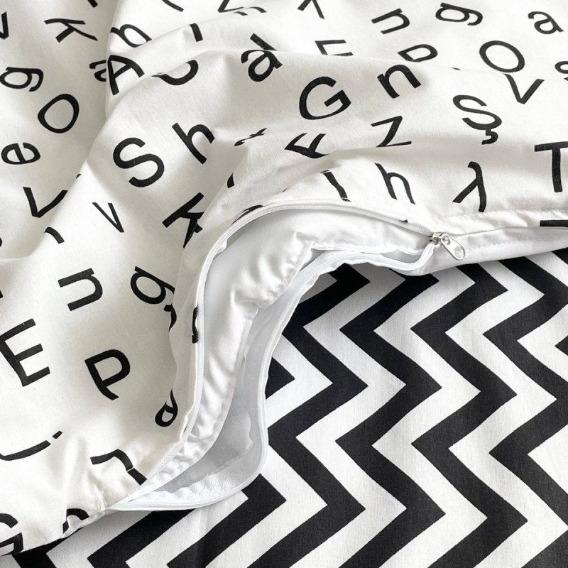 Постільна білизна Msonya ясла поплін Літери чорні