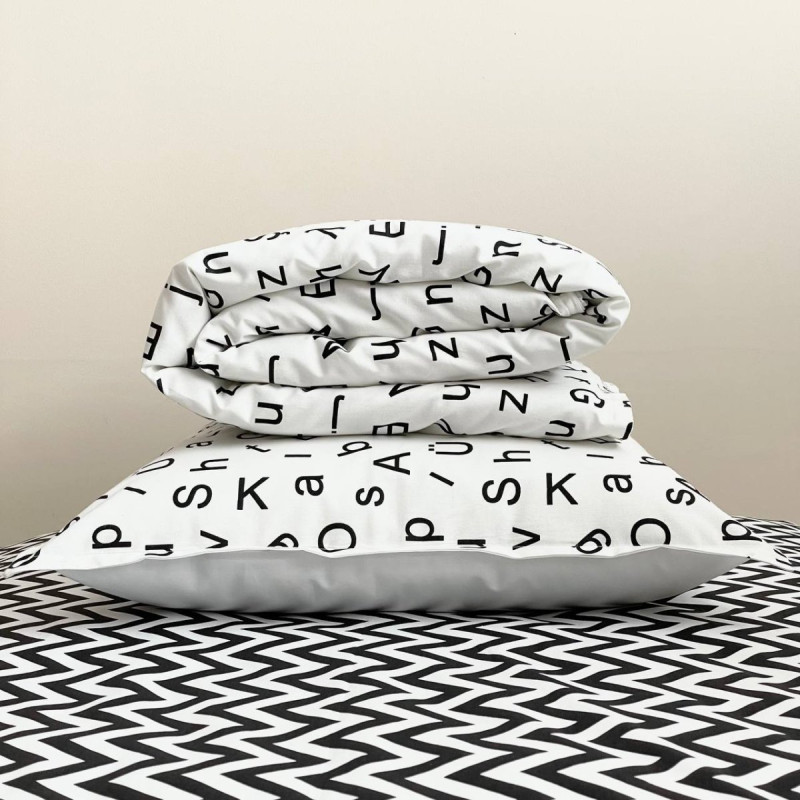 Постільна білизна Msonya ясла поплін Літери чорні