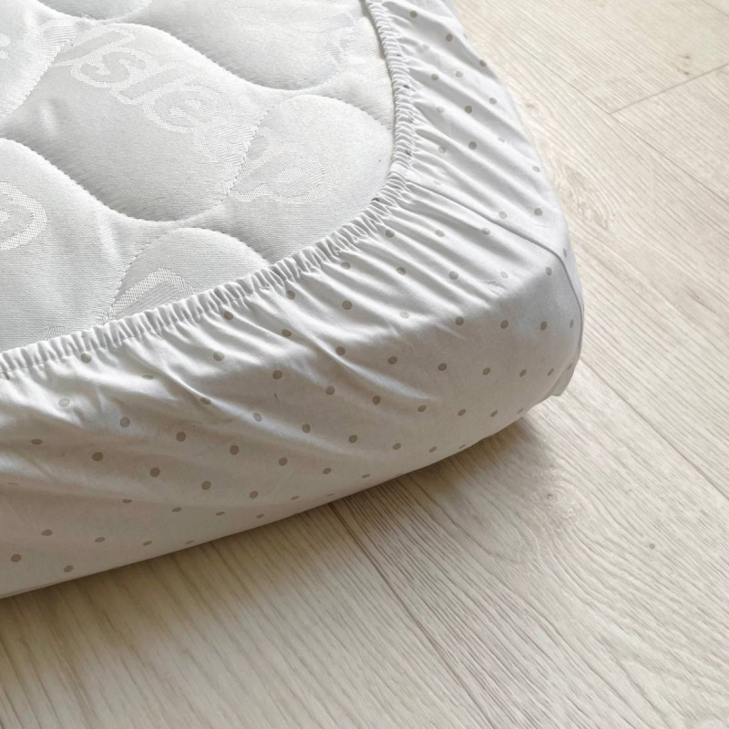 Постільна білизна Msonya ясла поплін Діно на сірому