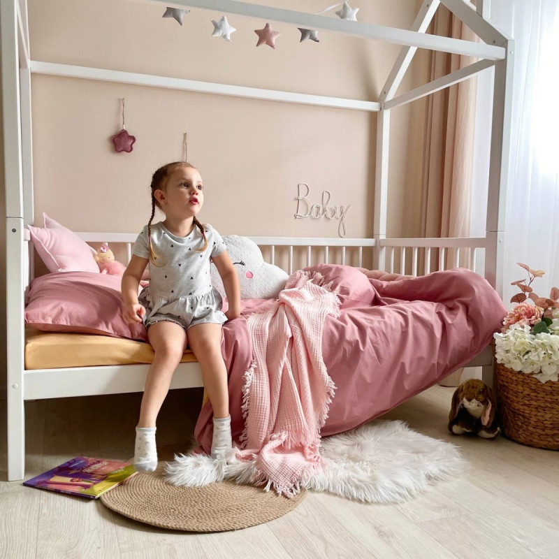 Постільна білизна Msonya ясла поплін гірчиця/ягода