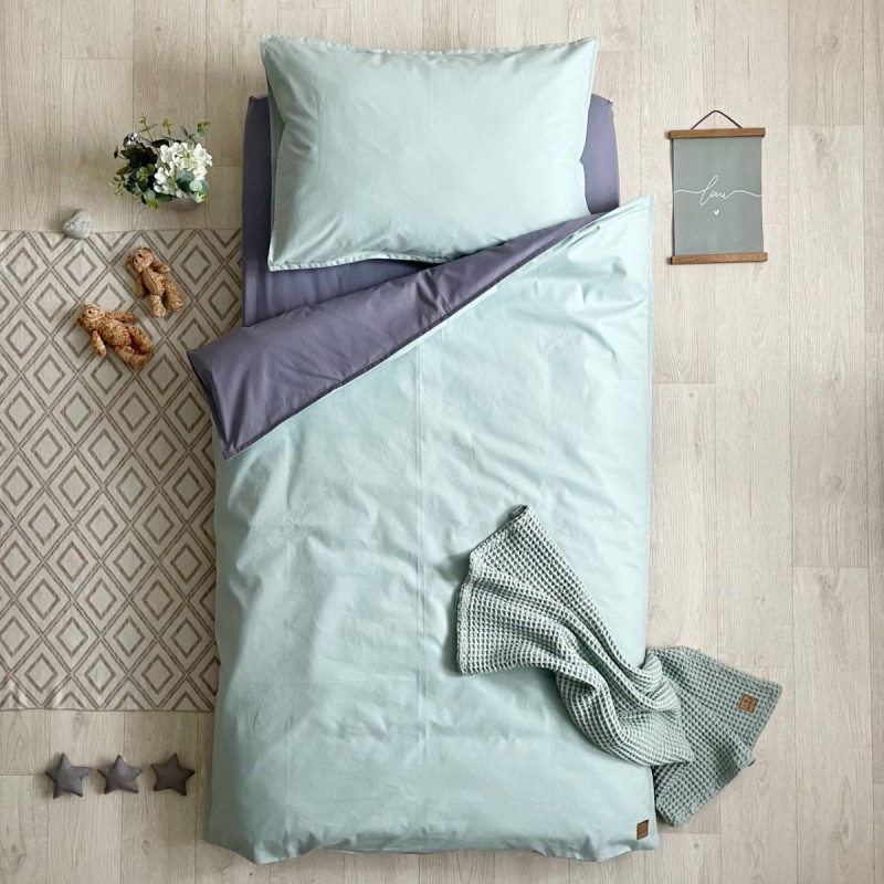 Постільна білизна Msonya ясла поплін м'ята/джинс