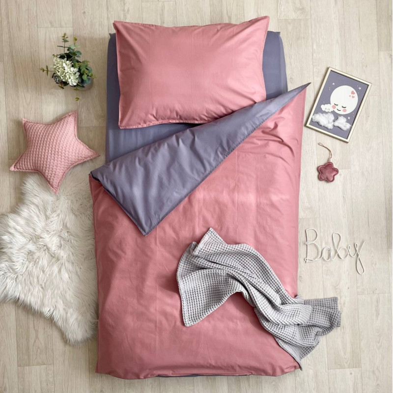 Постільна білизна Msonya ясла поплін ягода/джинс